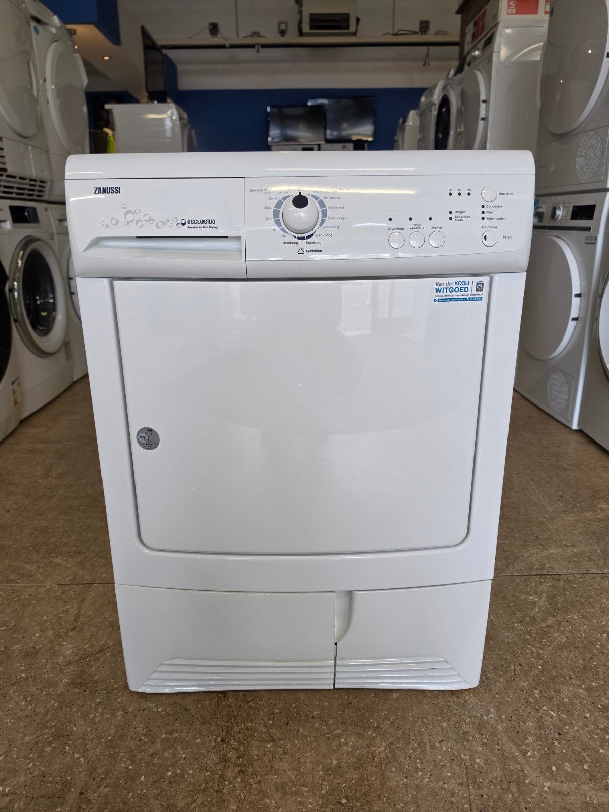 Zanussi Exclusiva condensdroger | 7 kilo | Gratis thuis 🚚✅️, Jirnsum, 6 tot 8 kg, Anti-kreukfase, Ophalen of Verzenden