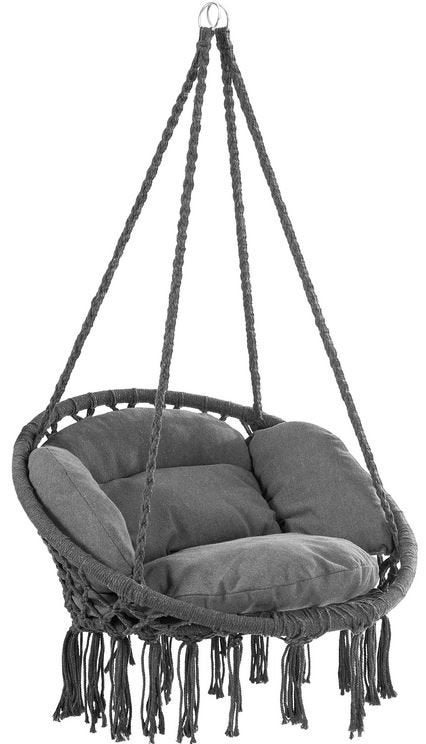 Hangstoel swing antraciet 80x60x140cm GRATIS BEZORGD!, Huis en Inrichting, Stoelen, Verzenden, Overige materialen, Nieuw, Nvt