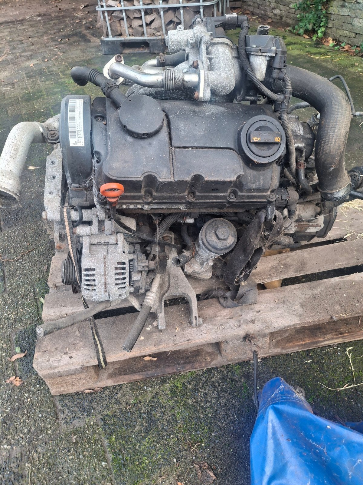 Volkswagen T5 1.9 TDI Motor BRS022916, Auto-onderdelen, Ophalen of Verzenden, Volkswagen
