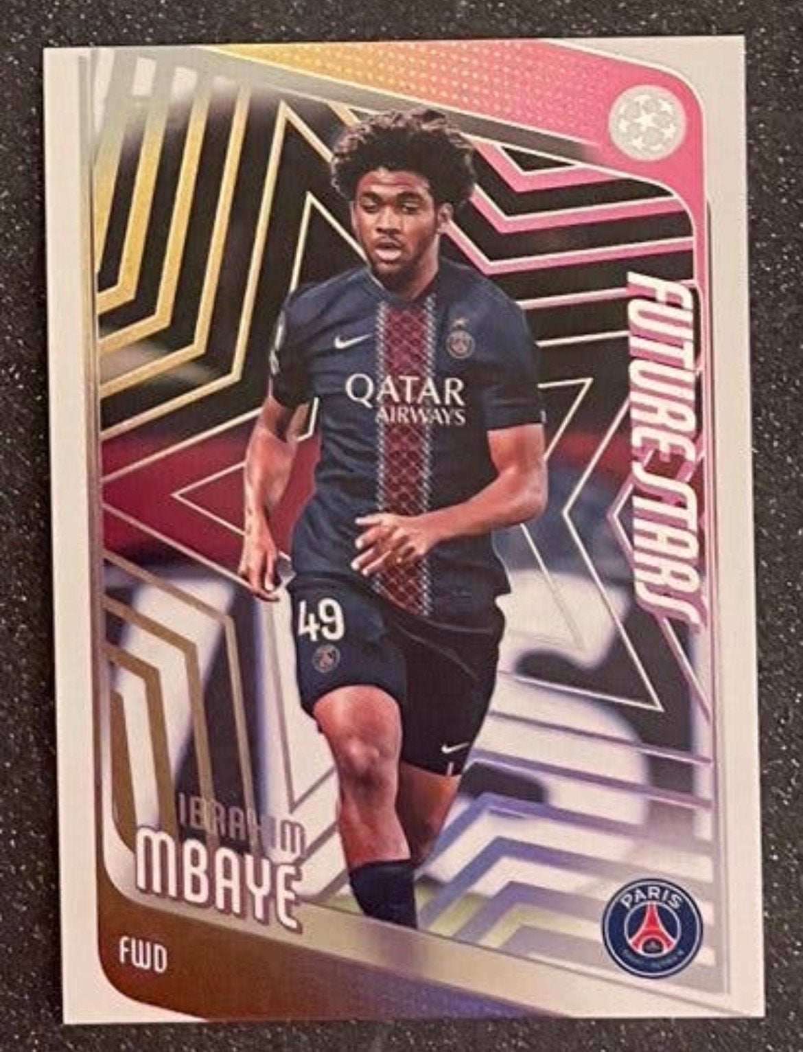 Topps UCC Flagship ‘26   FUTURE STARS   MBAYE   PSG, Verzenden, Zo goed als nieuw, Plaatje