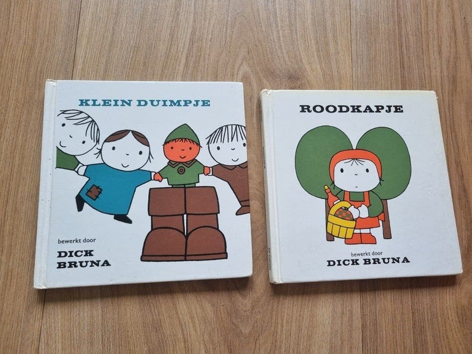 Dick Bruna Sprookjes: Roodkapje & Klein Duimpje (2 boeken), Gelezen, Jongen of Meisje, Ophalen of Verzenden, Voorleesboek