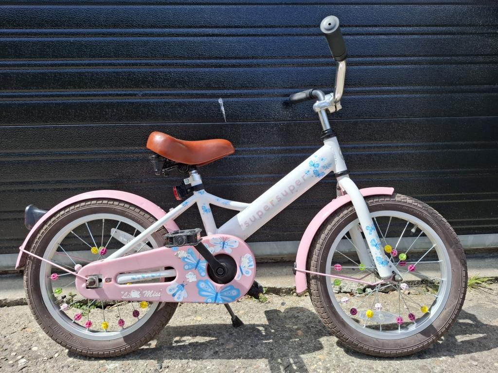 16 inch littel miss meisjesfiets, 16 tot 20 inch, Niet ingevuld, Zo goed als nieuw, Popal