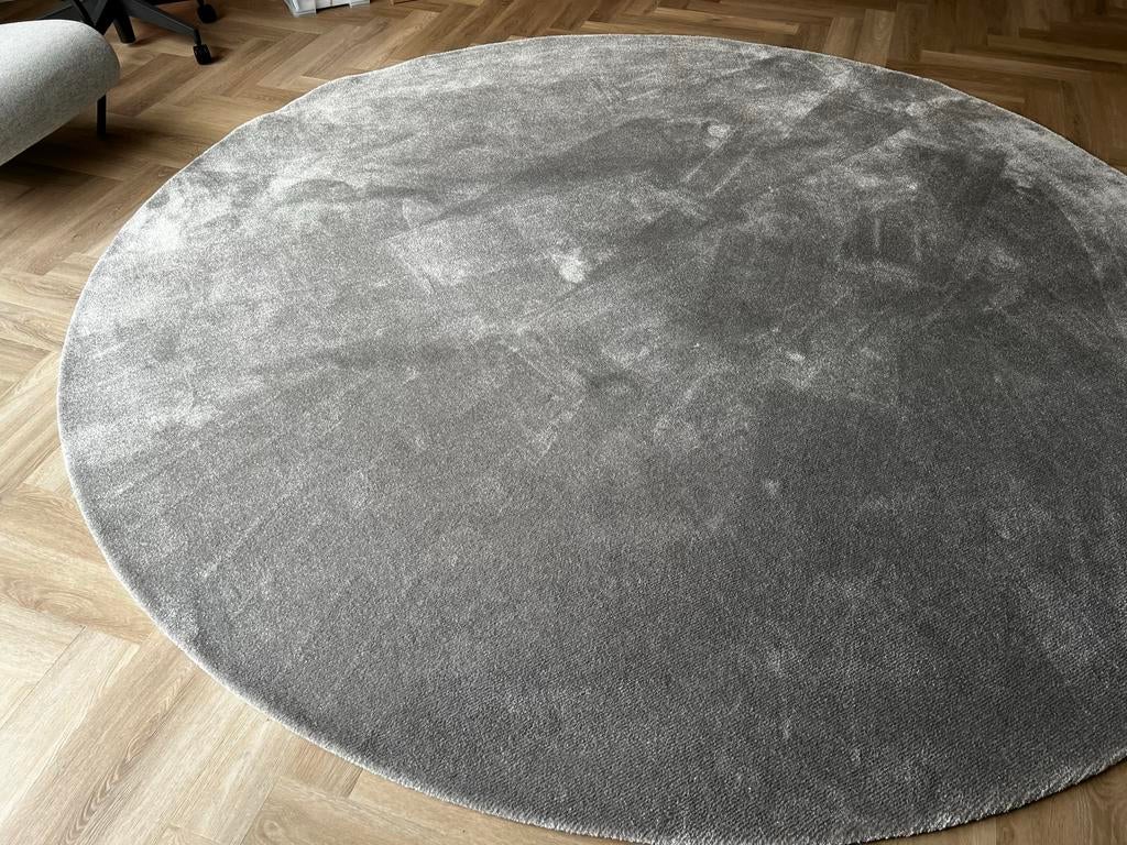 Van Besouw Vloerkleed - Grijs 2605 - Rond - diameter 300cm, Ophalen, Gebruikt, Rond, 200 cm of meer