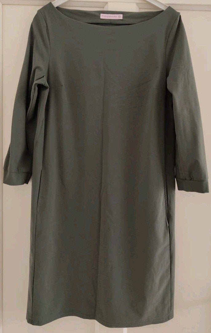 Mosgroen jurkje, studio Anneloes, met XS, Kleding | Dames, Jurken, Studio Anneloes, Ophalen of Verzenden, Zo goed als nieuw, Knielengte