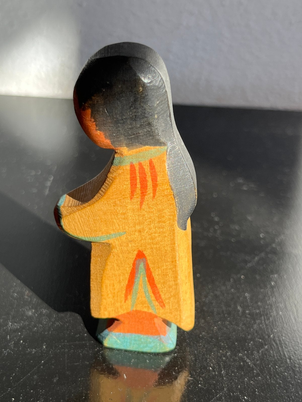 Vintage Ostheimer Indiaan Meisje Houten Figuur, Ophalen of Verzenden, Gebruikt
