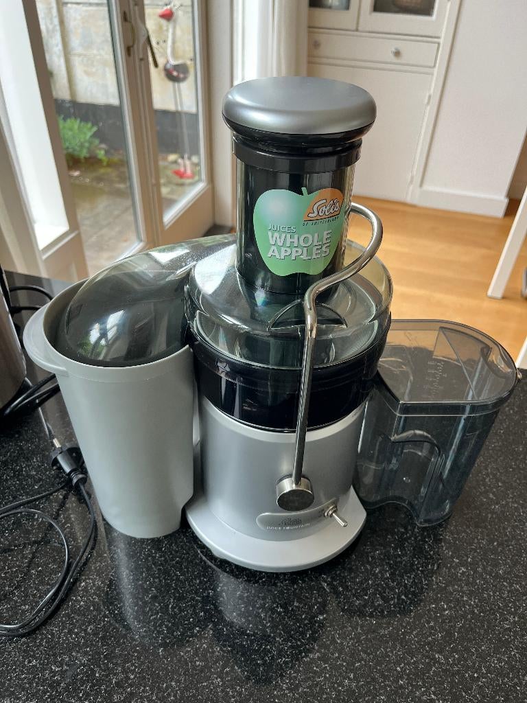 Solis Juice Fountain Premium Sapcentrifuge 842 Zilver, Ophalen of Verzenden, Zo goed als nieuw, Elektrisch, Sapcentrifuge
