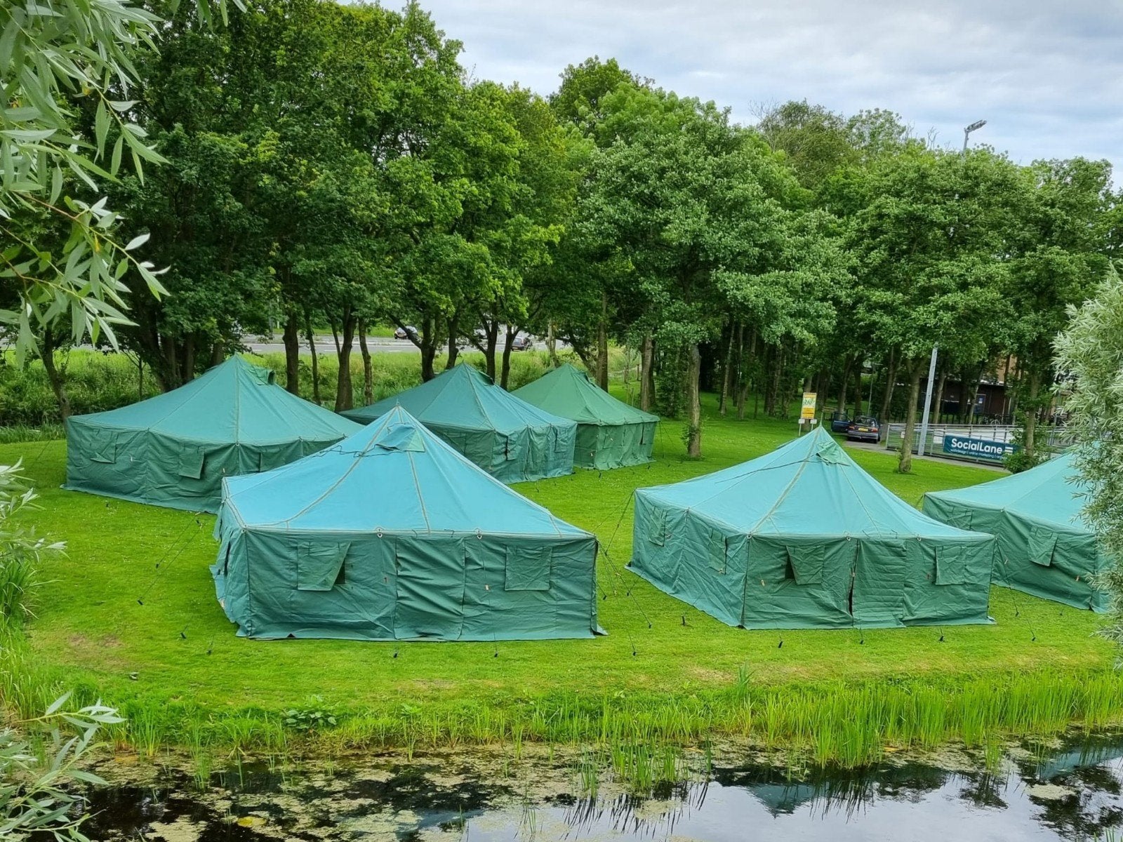 *** LEGERTENT 5x5m HUREN/KOPEN ***, Ophalen of Verzenden, Nieuw, Meer dan 6