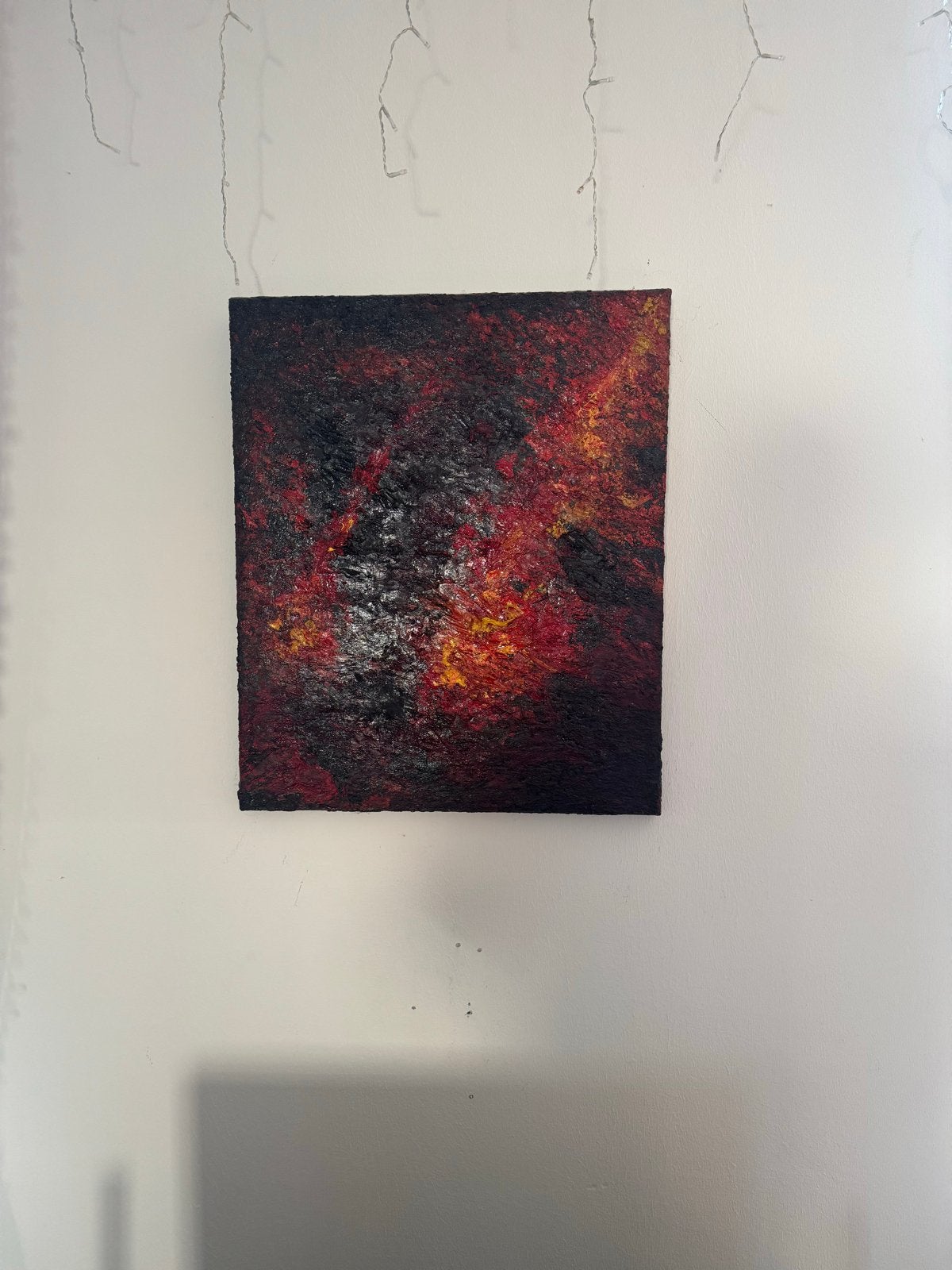 Abstract schilderij "Vuur" van Onno Drs van Leeuwen, Antiek en Kunst, Ophalen