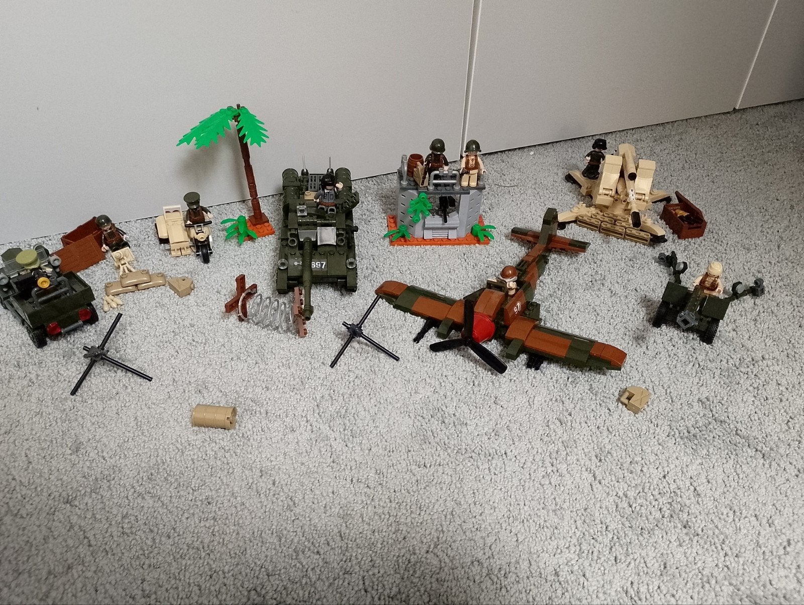 Bouwblokken Militair Thema Set - Tank, Vliegtuig & Meer, Ophalen of Verzenden, Nieuw, Overige merken