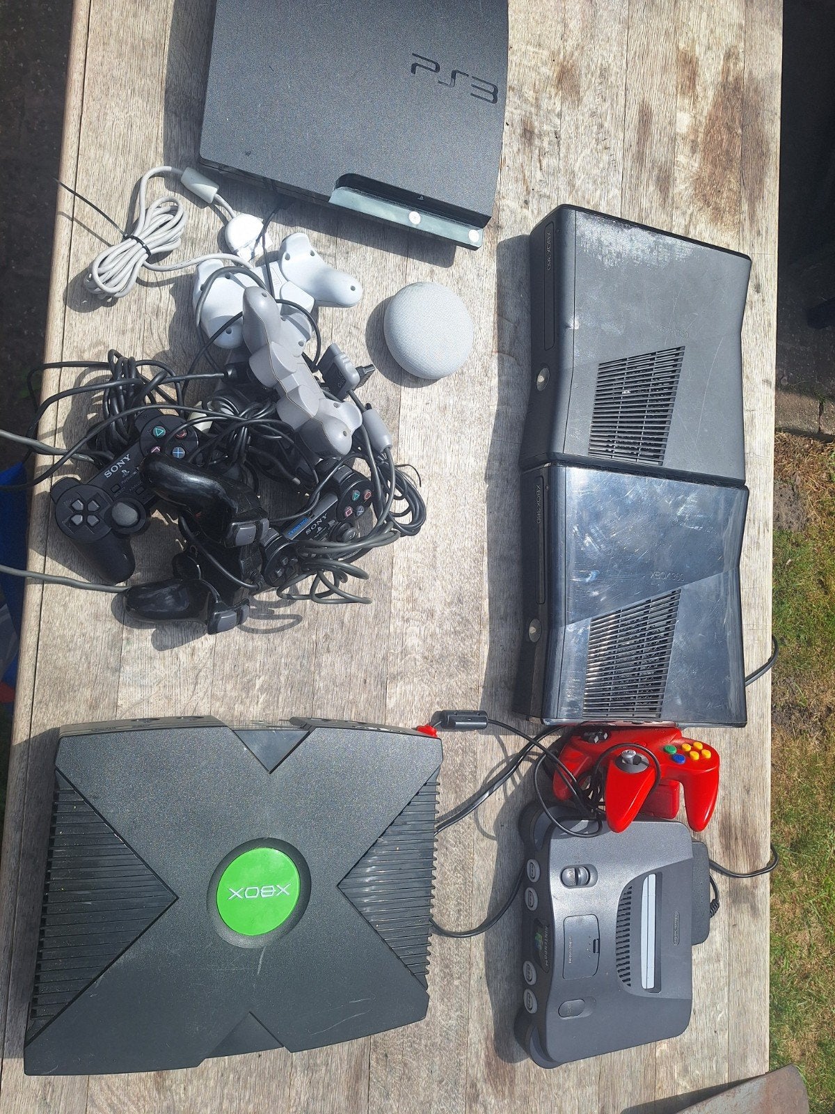 Grote partij retro en moderne consoles met accessoires, Ophalen of Verzenden, Sony, Gebruikt