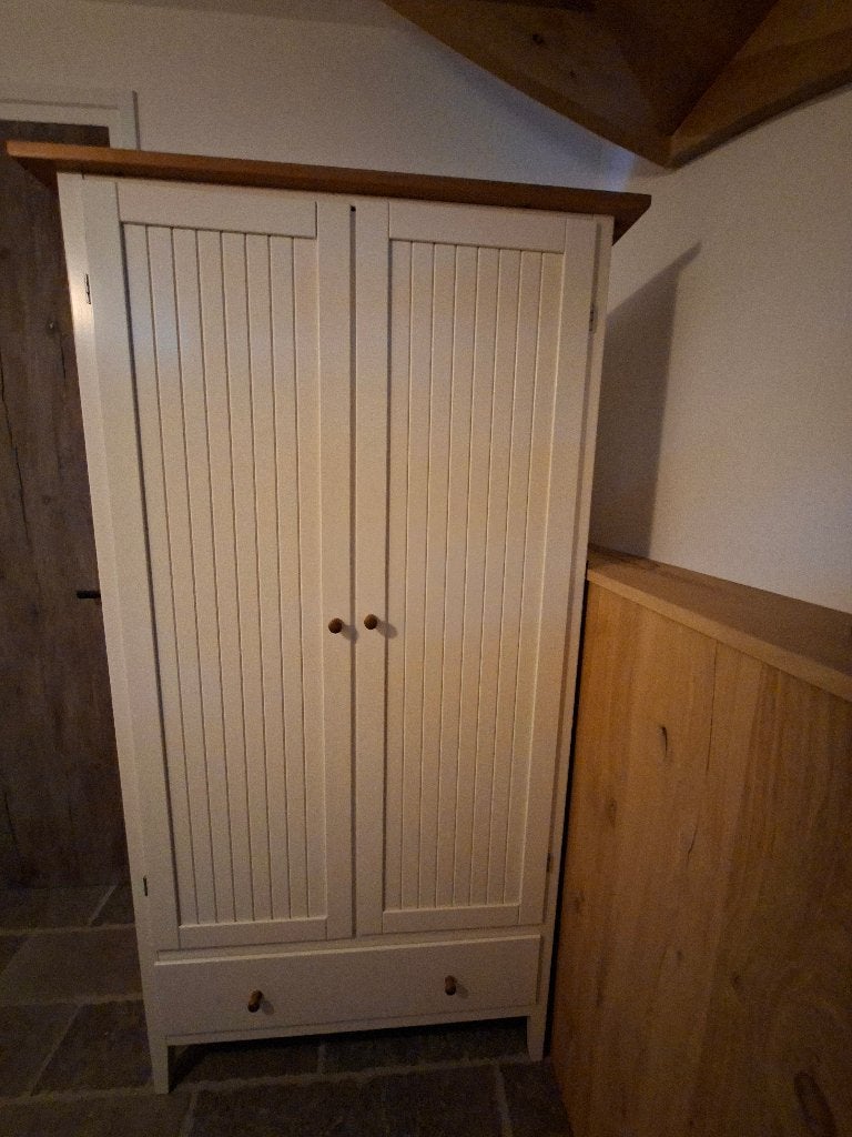 Hangkast 187x101x58 met boord en lade, Ophalen, Gebruikt, 100 tot 150 cm, Met plank(en)