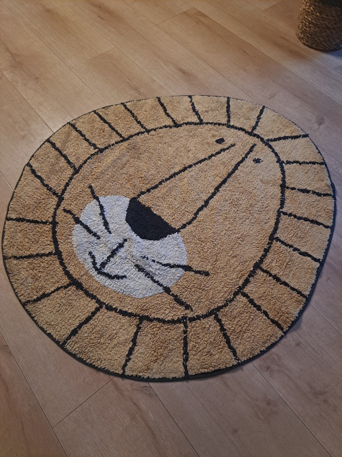Tapis Petit vloerkleed leeuw kinderkamer, Gebruikt, Bruin, Kleed of Kussen, Ophalen of Verzenden