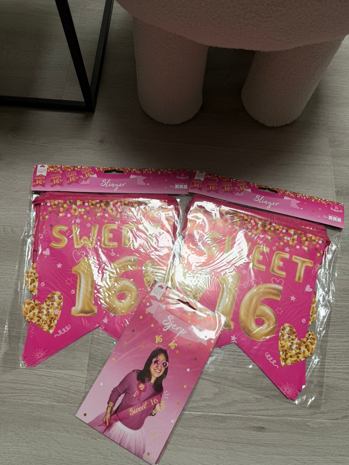 Versiering Sweet 16, Hobby en Vrije tijd, Ophalen of Verzenden, Zo goed als nieuw, Versiering