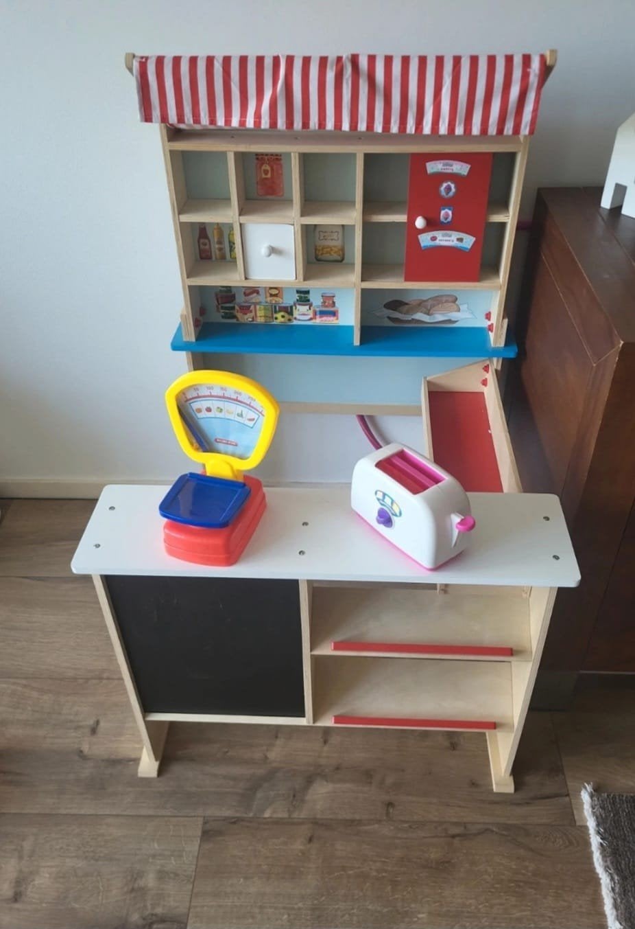 Houten Speelgoedwinkel met Accessoires - Zeer Goede Staat, Ophalen