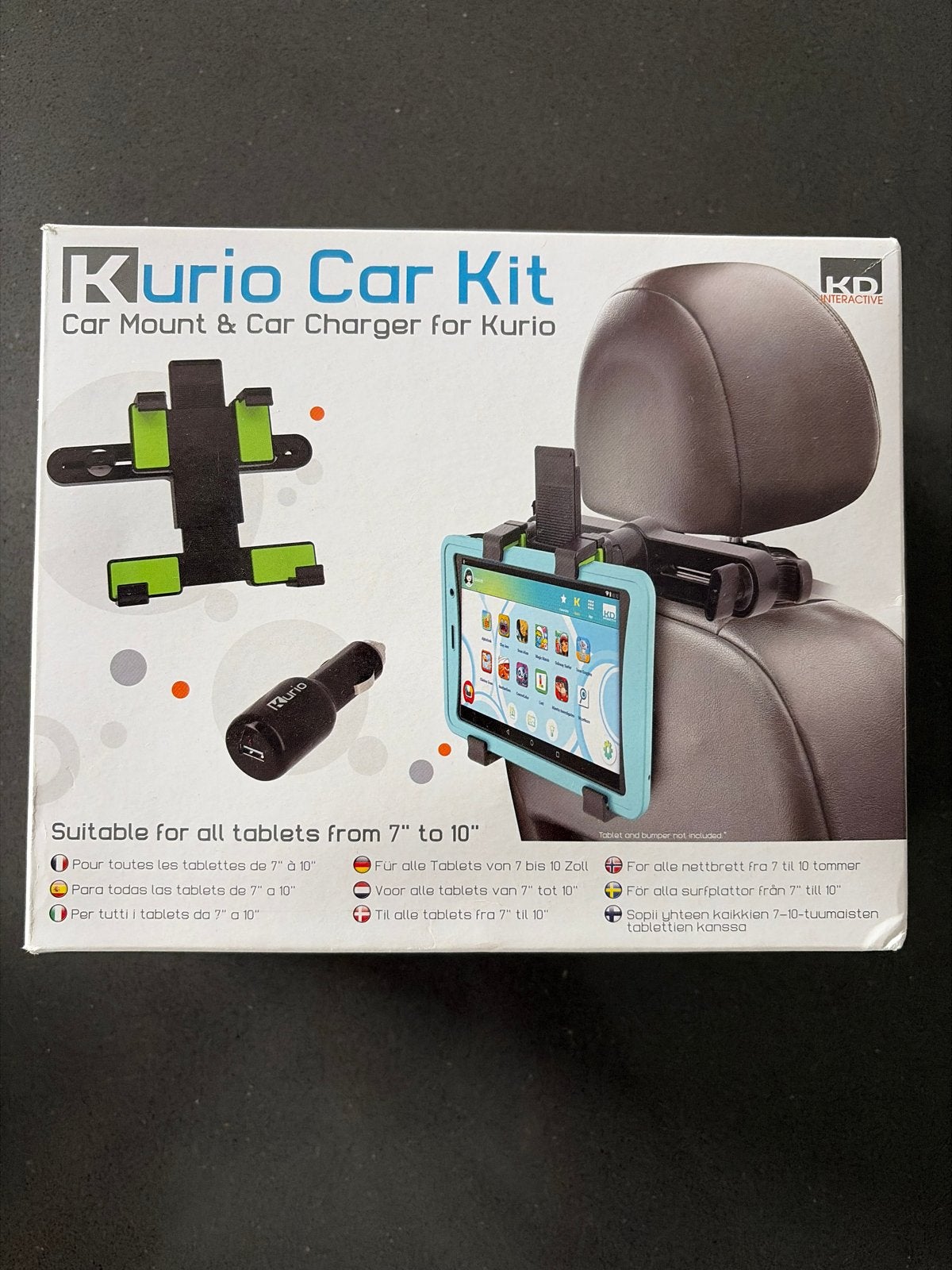 Kurio Car Kit: Tablethouder en Oplader voor Auto, Ophalen of Verzenden, Zo goed als nieuw