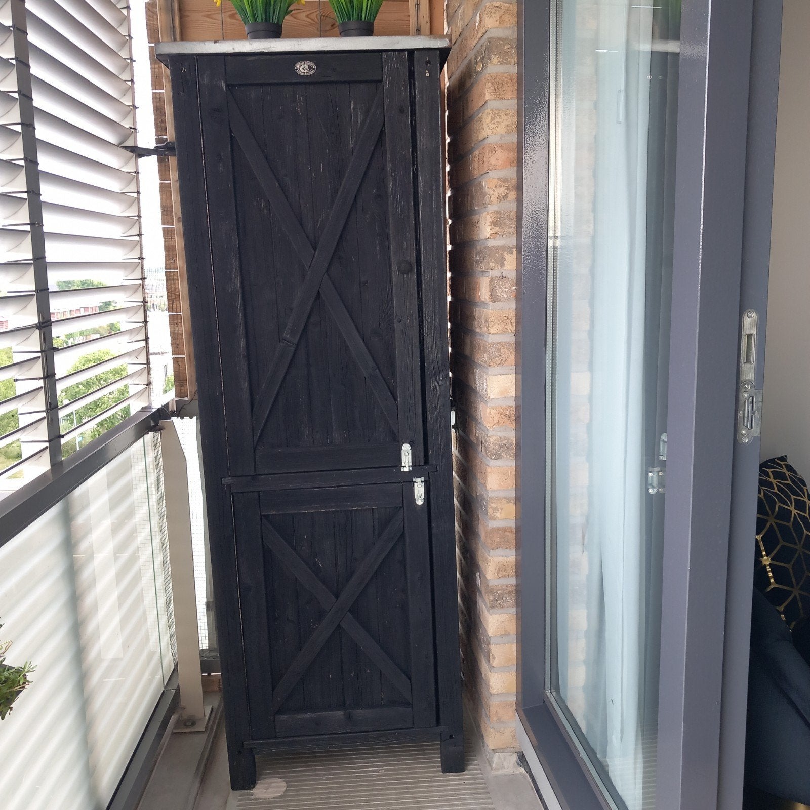 Balkonkast, Tuin en Terras, Ophalen, Gebruikt, Planken, Hardhout