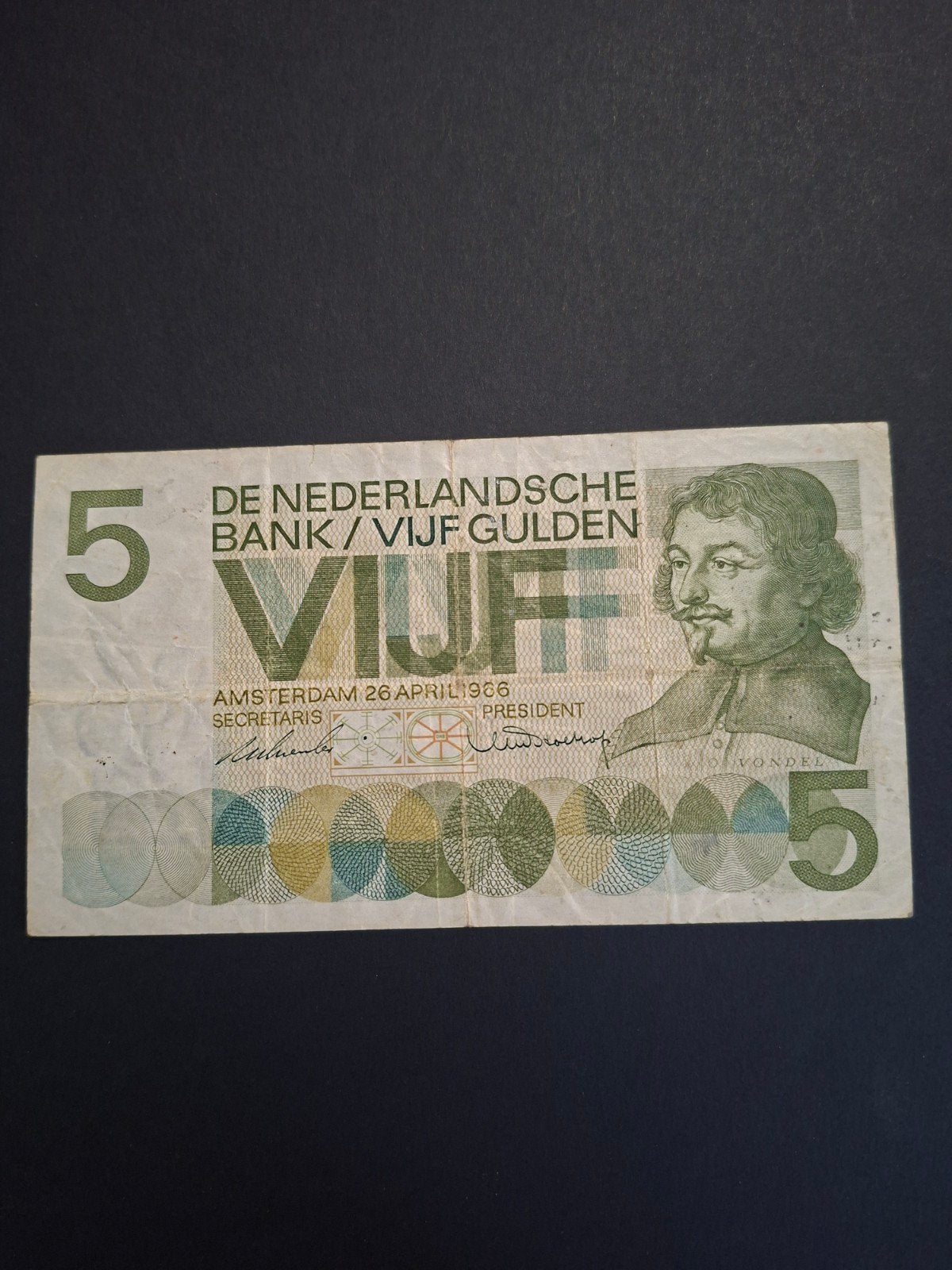 5 gulden Zilverbon uit 1966 speciaaltje in ZF, Ophalen of Verzenden, 5 gulden, Los biljet