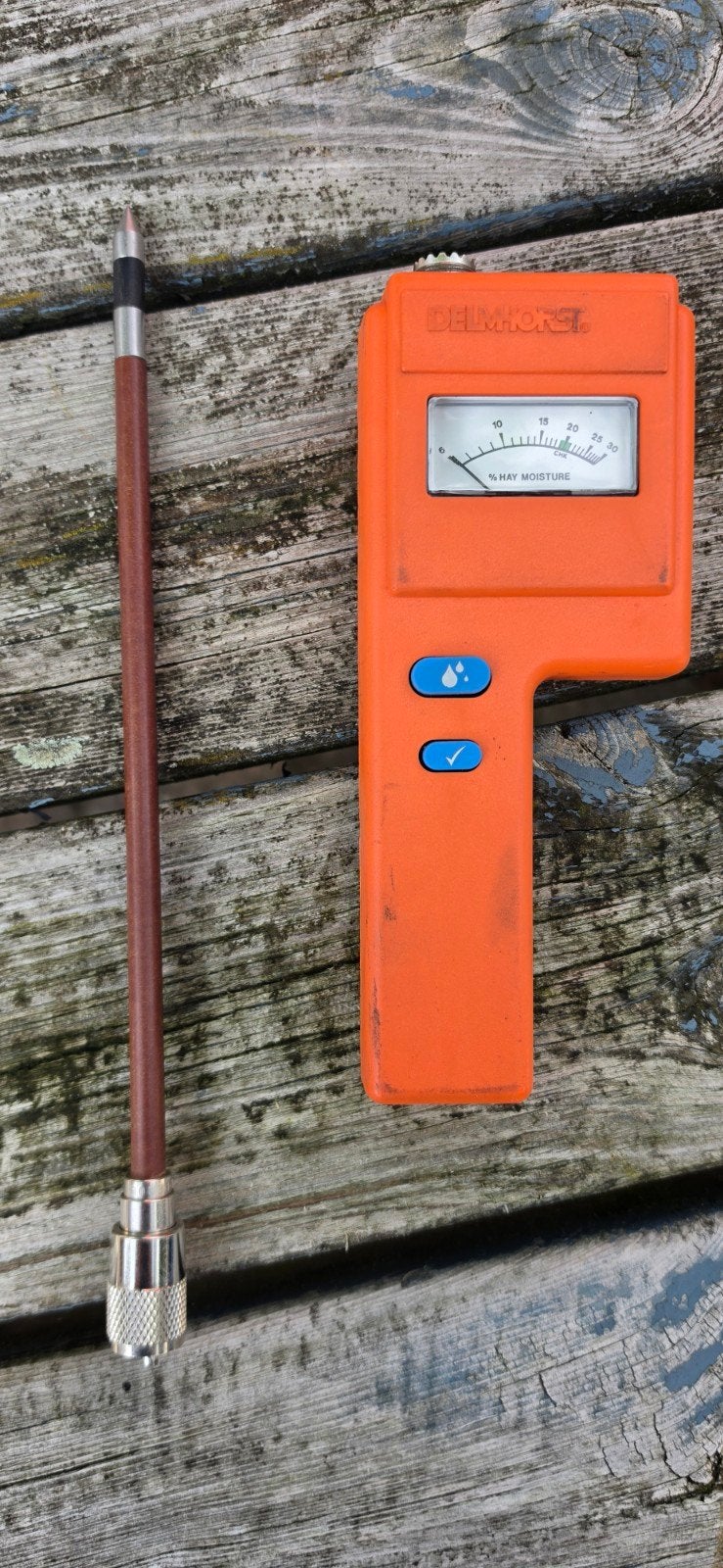 Delmhorst Hooi Vochtigheidsmeter met Sonde, Ophalen