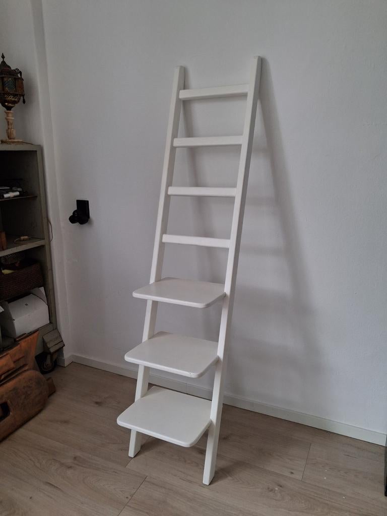 Witte decoratieve ladder met planken, Ophalen, Gebruikt