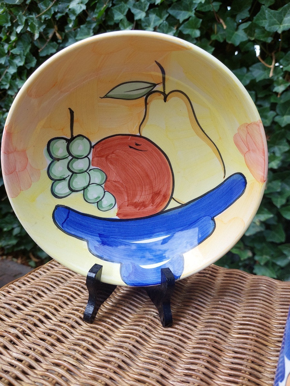 handbeschilderde fruitschaal Bella Ceramica, Keramiek, Ophalen of Verzenden, Overige stijlen, Schaal of Schalen