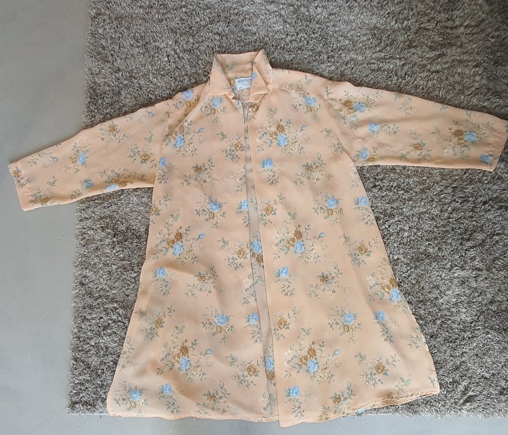 Vintage Couture Tuniek XL Pastel Floral Chic, Kleding | Dames, Ophalen of Verzenden, Zo goed als nieuw, Maat 46/48 (XL) of groter