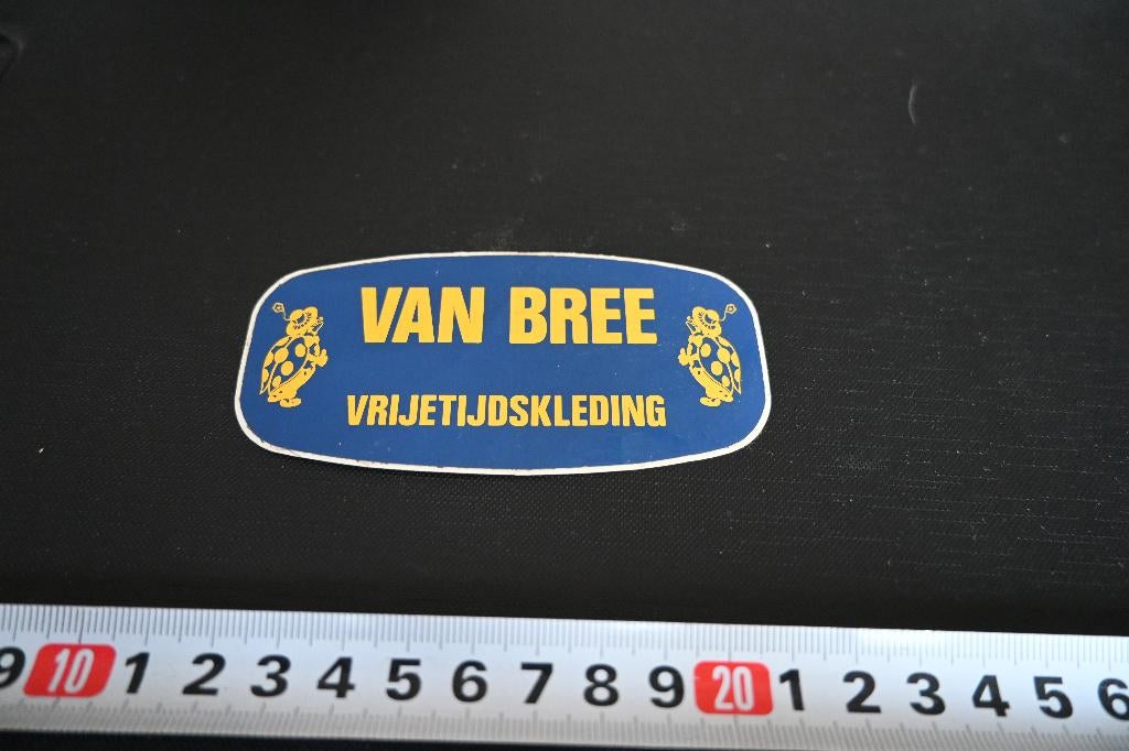 sticker VAN BREE vrijetijdskleding, Ophalen, Zo goed als nieuw