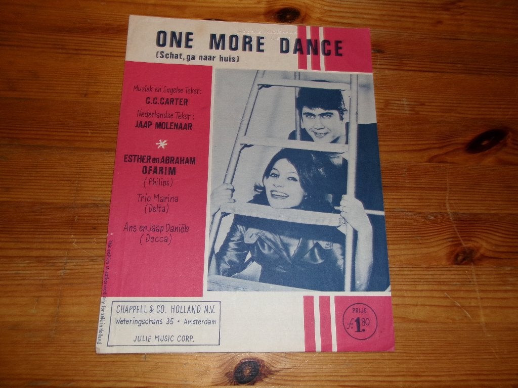 One more dance - c. C. Carter / p. Wijnnobel, Muziek en Instrumenten, Bladmuziek, Gebruikt, Gitaar, Ophalen of Verzenden, Artiest of Componist