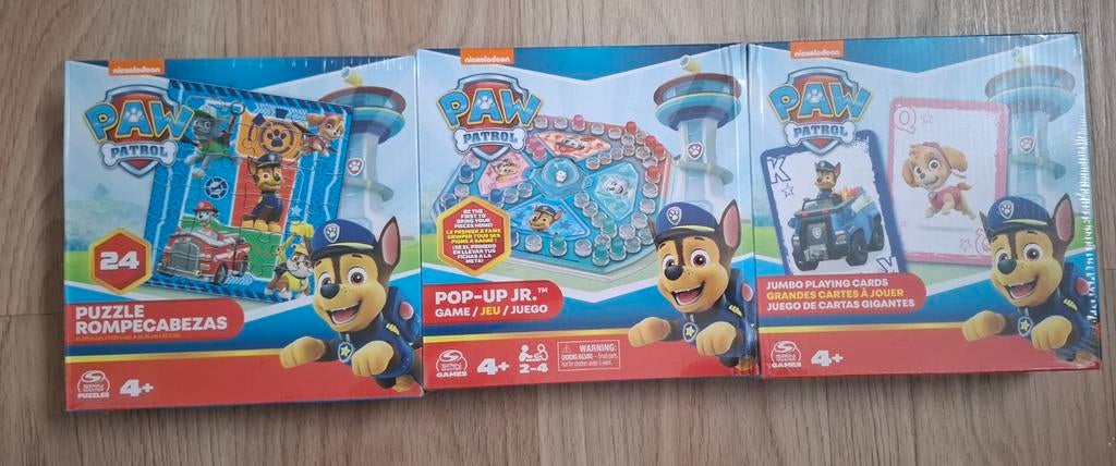 Paw Patrol: 3-in-1 Spellenpakket (Puzzle, Pop-Up Jr, Kaarten, Ophalen of Verzenden, 10 tot 50 stukjes, Nieuw, 4 tot 6 jaar