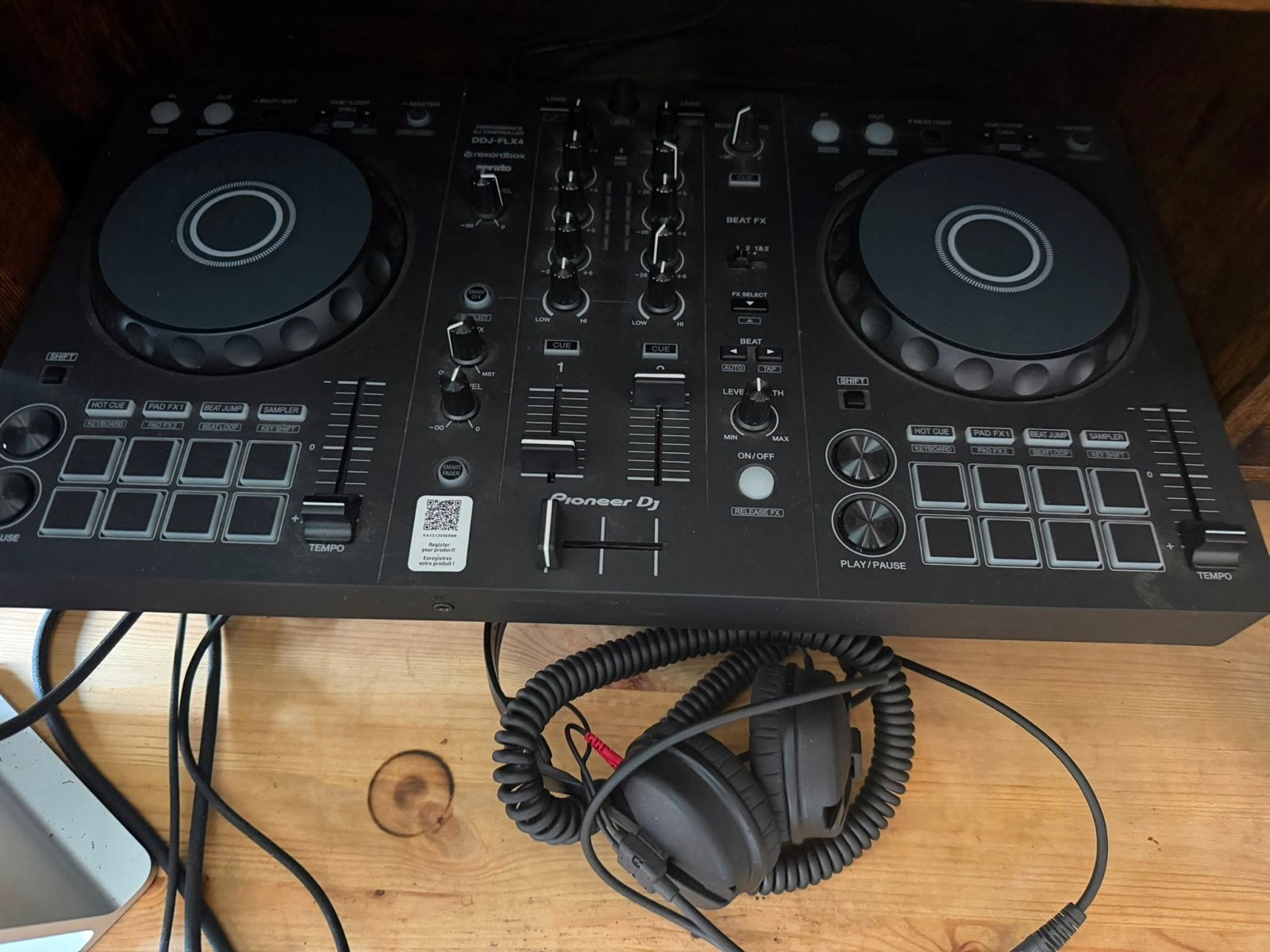 Pioneer DDJ-FLX4 DJ Bundel + Devine Speakers + Sennheiser HD, Ophalen of Verzenden, Nieuw, Dj-set, Pioneer