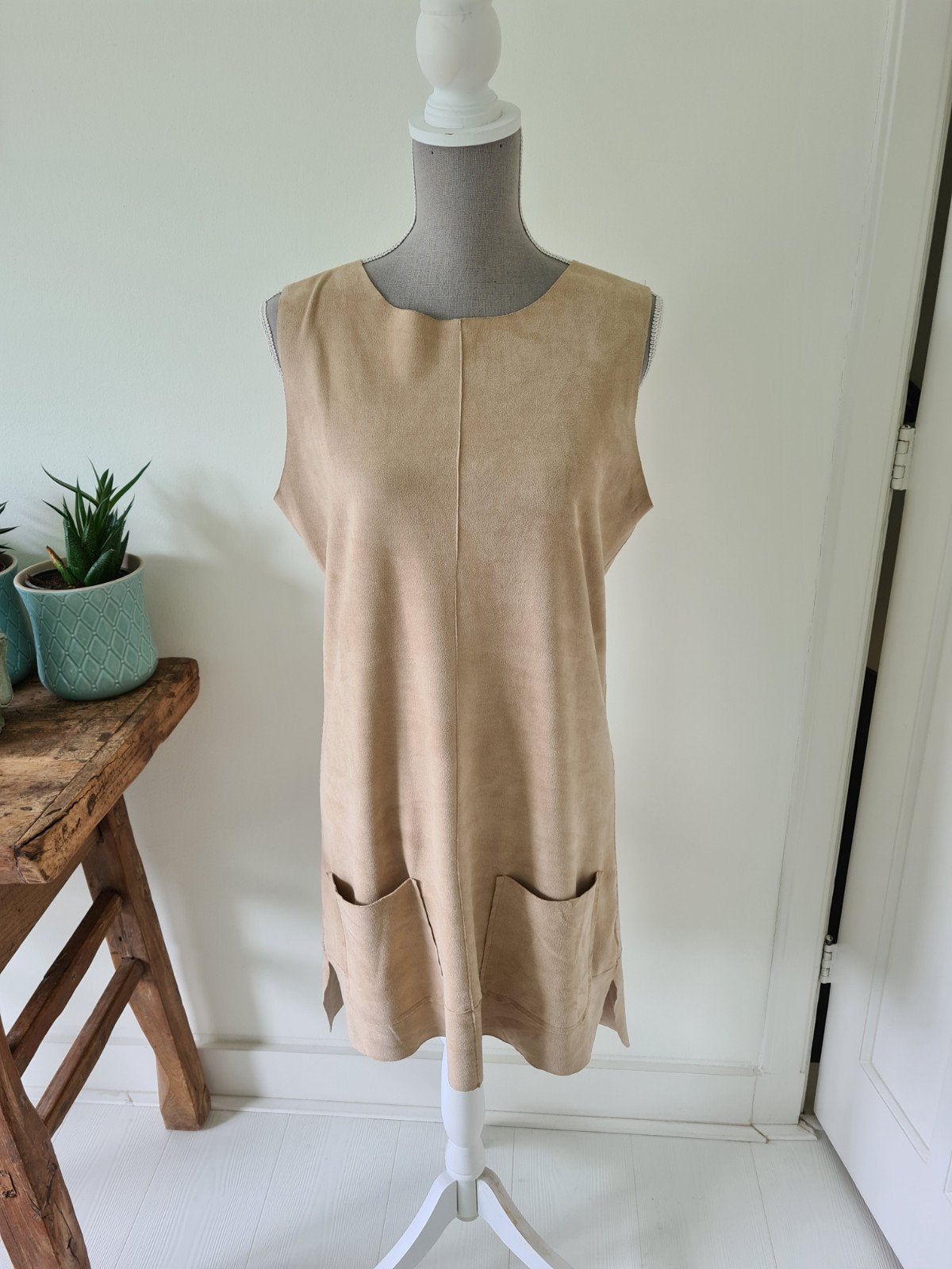 Costes zomerjurk maat L, Maat 38/40 (M), Beige, Ophalen of Verzenden, Zo goed als nieuw