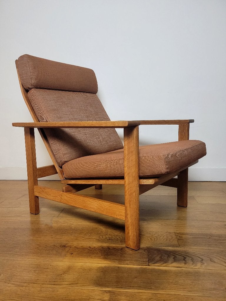 Vintage fauteuil van Søren Holst voor Fredericia Stolefabrik, Huis en Inrichting, Ophalen, Gebruikt, 75 tot 100 cm, Stof