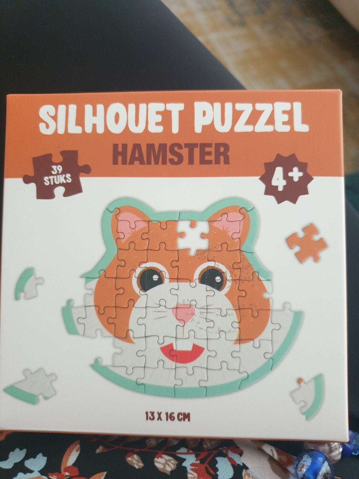 Silhouet Puzzel Hamster - 39 Stukjes, Kinderen en Baby's, Ophalen of Verzenden, 10 tot 50 stukjes, Nieuw