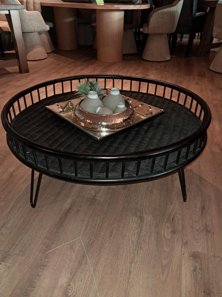 Rieten salon tafel VAN €259 VOOR €175, Ophalen, Rond