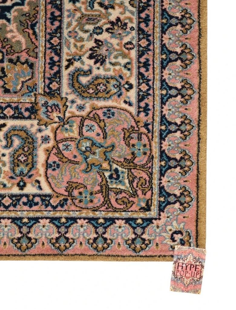 Vintage oosters wol Galaxy vloerkleed medallion 170x235cm, Crème, 150 tot 200 cm, Ophalen of Verzenden, Zo goed als nieuw