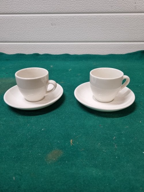 -	espresso kopjes wit porselein, Ophalen of Verzenden, 'T Olde Gre-j, Info@toldegrej.nl, Endepoelstraat 20f Didam