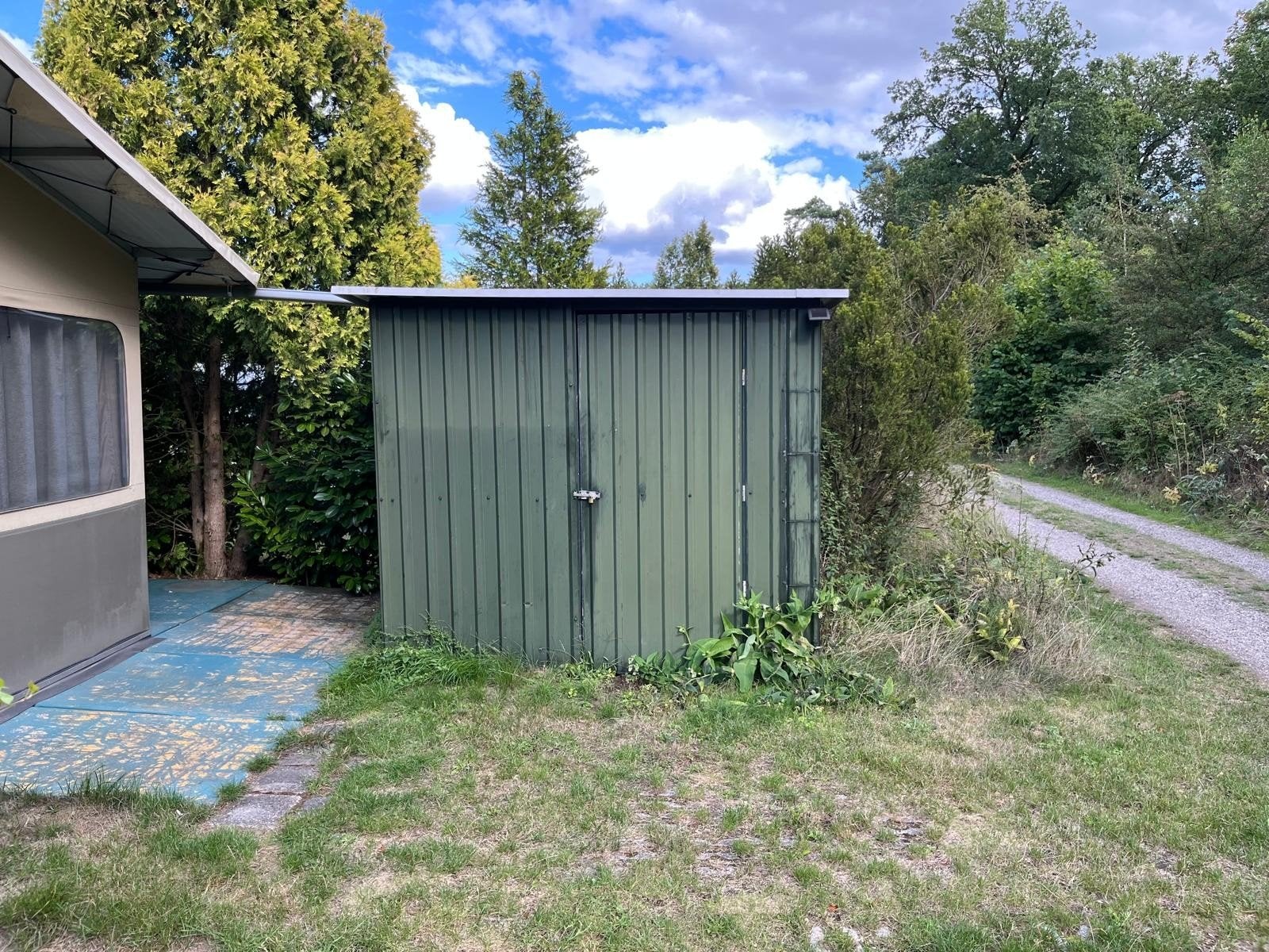 Robuuste metalen berging voor tuin of camping, Ophalen, Gebruikt, Metaal, Overige typen