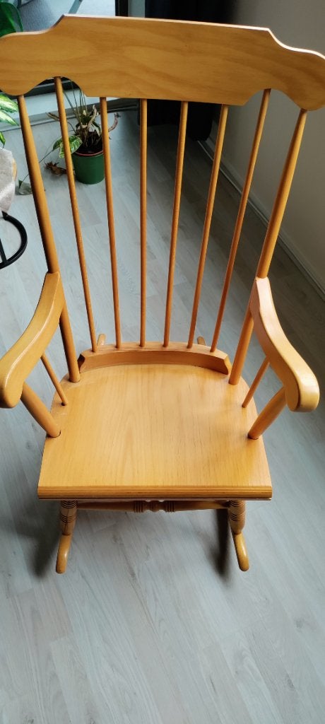 Schommelstoel, Ophalen, Gebruikt, Bruin, Eén