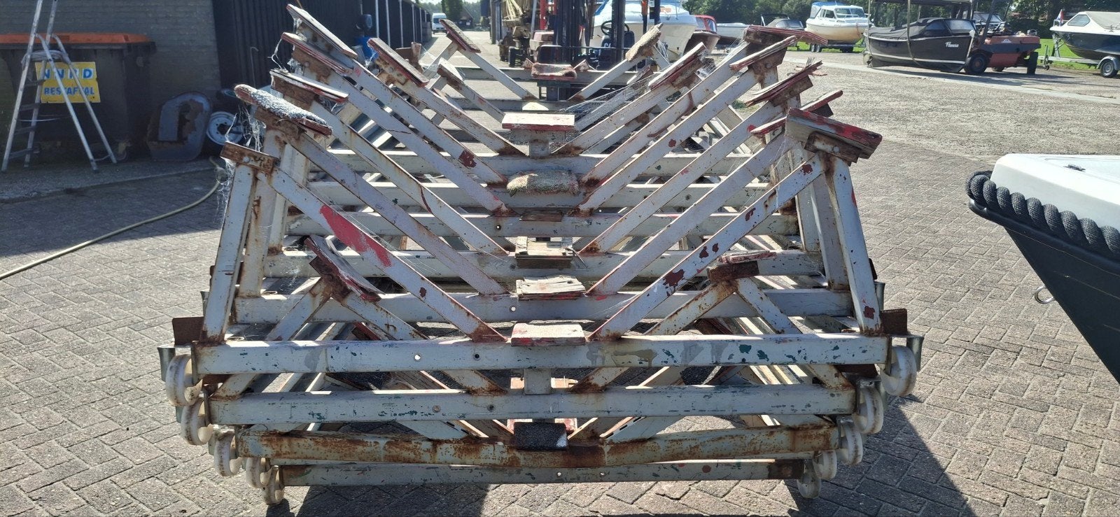 stallings karren voor boten sloepen 75 euro per stuk, Watersport en Boten, Ophalen, 6 tot 9 meter, Stallingstrailer