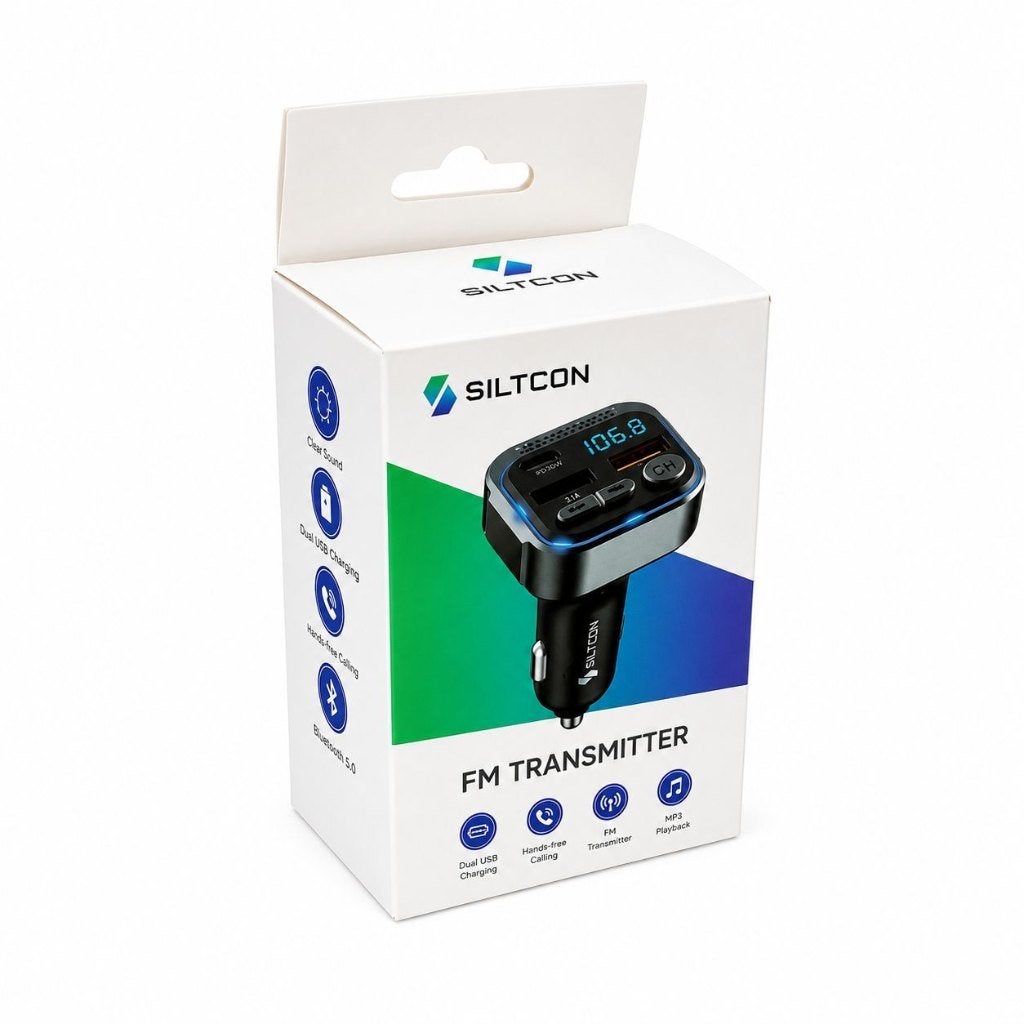 Siltcon FM Transmitter + USB-C Fast charger & Carkit | NIEUW, Auto diversen, Carkits, ., Nieuw, Ophalen of Verzenden, .