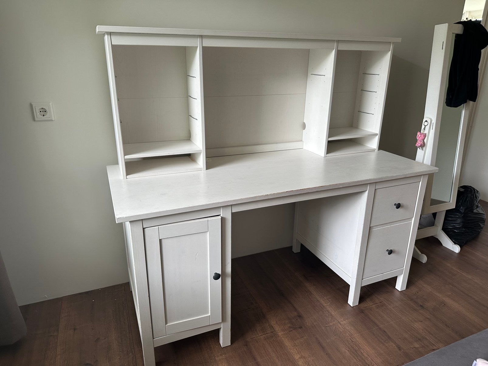 İkea Hemnes bureau met opzetstuk wit, Ophalen, Gebruikt