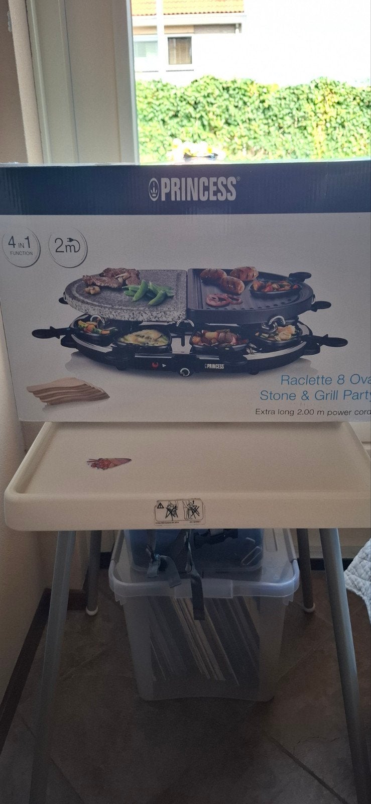 Princess Raclette 8 Oval Stone & Grill Party 4-in-1, Ophalen of Verzenden, Zo goed als nieuw, 8 personen of meer