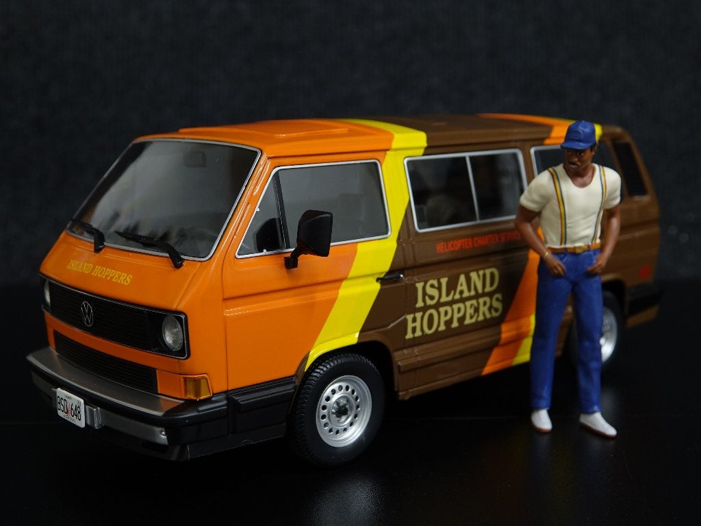 KK-Scale 1:18 Volkswagen bus + Ferrari + figuren Magnum PI, Overige merken, Auto, Nieuw, Ophalen of Verzenden