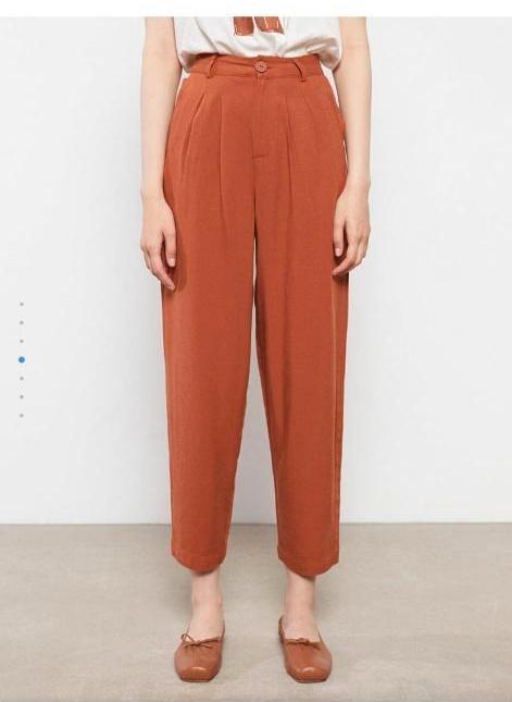 LCW broek roest oranje maat XS 34 linnen blend, Kleding | Dames, Verzenden, Oranje, Maat 34 (XS) of kleiner, Lang
