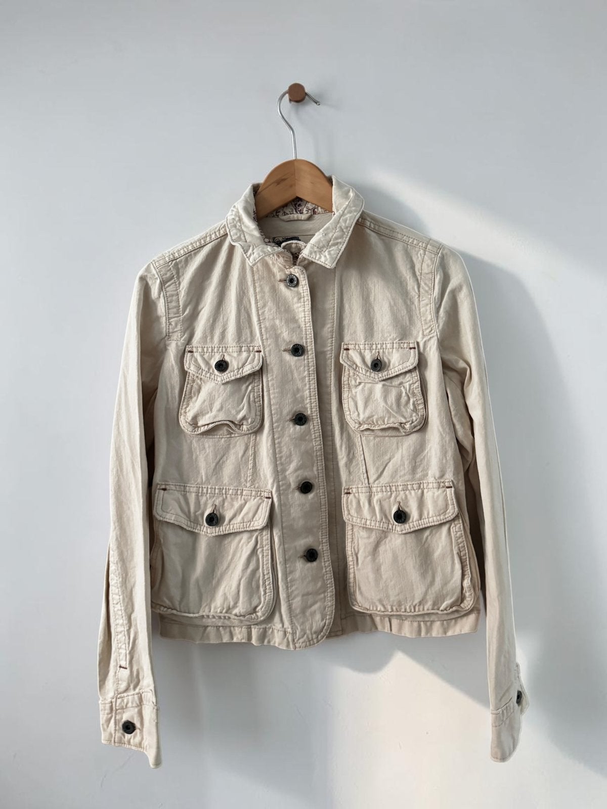 Polo Jeans Ralph denim spijkerjas jack ecru beige Medium M, Ophalen of Verzenden, Zo goed als nieuw, Maat 38/40 (M), Beige