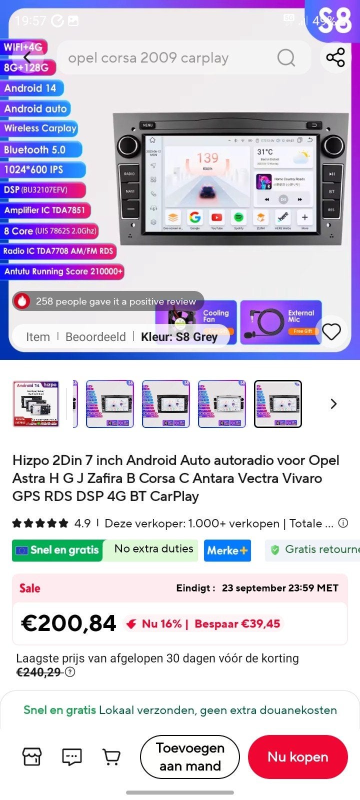 opel navigatie, Eén persoon