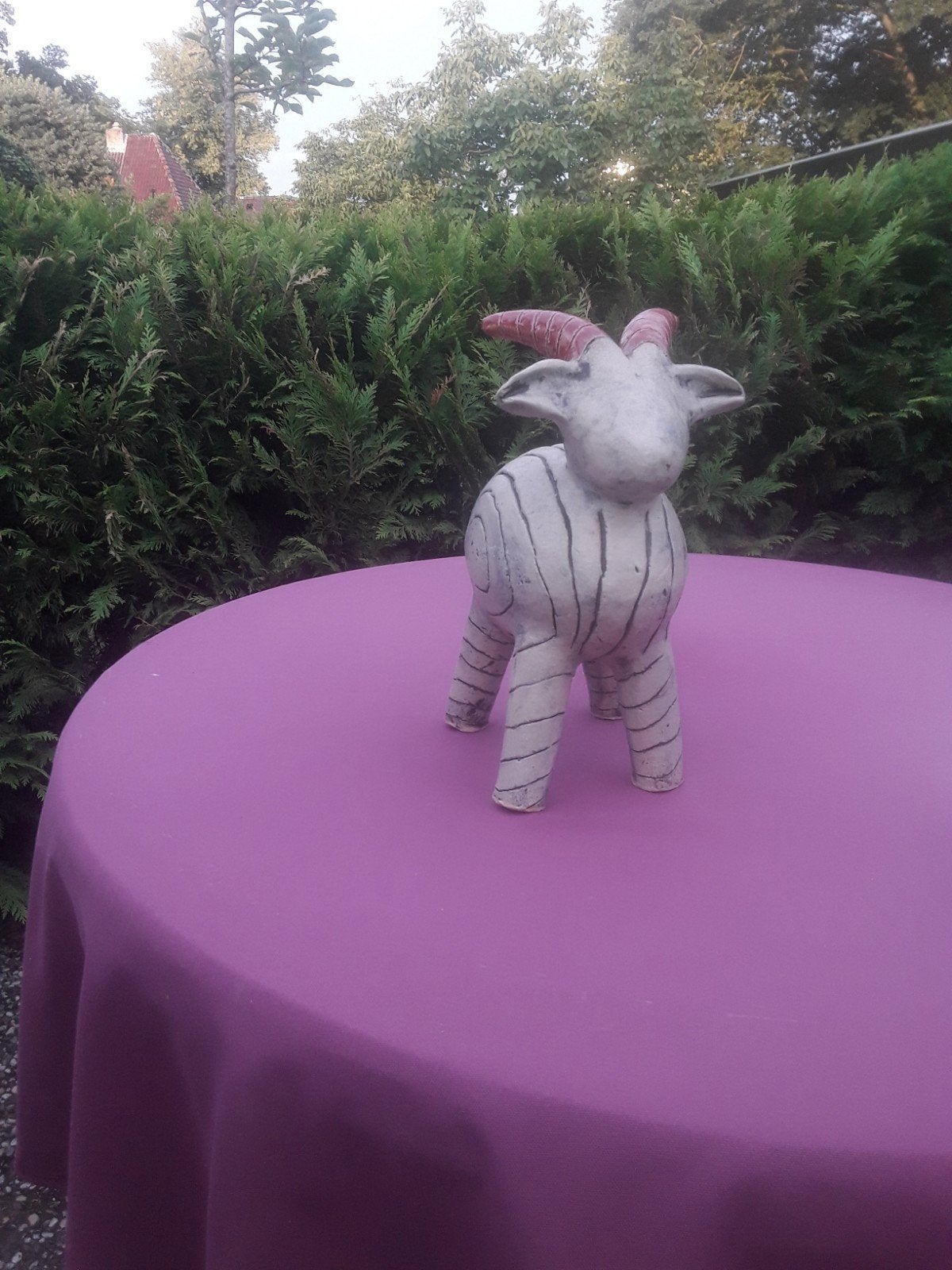 Bok met rode horens, Antiek en Kunst, Ophalen