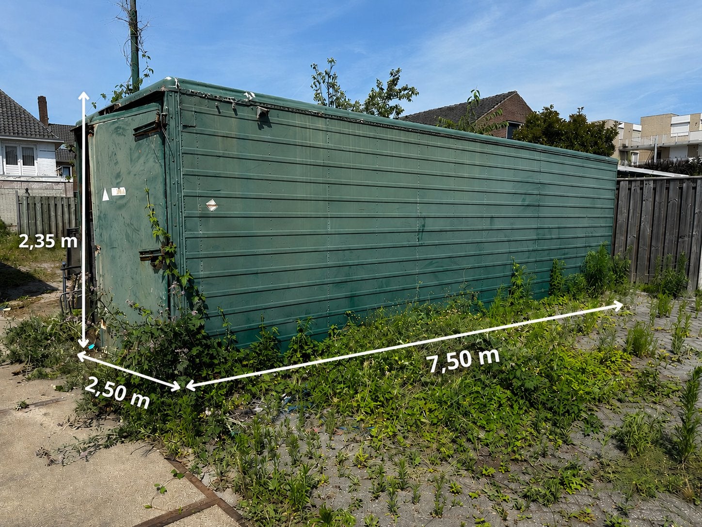 Gratis af te halen container, Ophalen, Gebruikt, Metaal, Containerberging