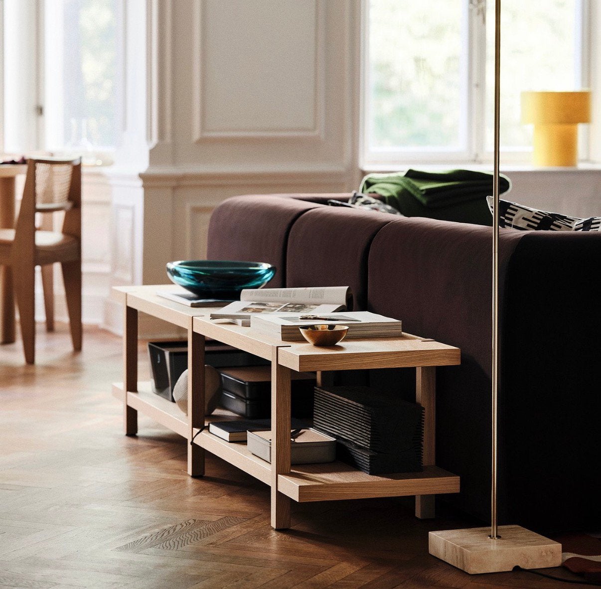 Ikea Stockholm 2025 Planken/bank, eikenfineer, NIEUW in doos, Huis en Inrichting, Tafels | Salontafels, Ophalen, Minder dan 50 cm