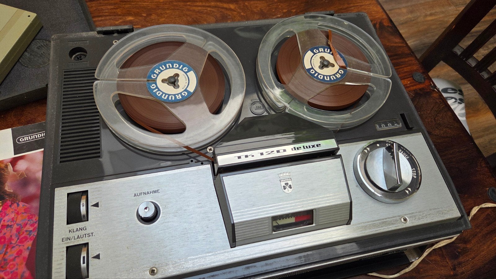 Grundig TK 120 de luxe Bandrecorder met banden, Audio, Tv en Foto, Bandrecorders, Ophalen of Verzenden, Bandrecorder, Met banden