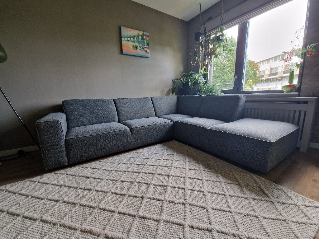 Hoekbank donker grijs, Huis en Inrichting, Banken | Bankstellen, Ophalen, 250 tot 300 cm, Gebruikt, Hoekbank